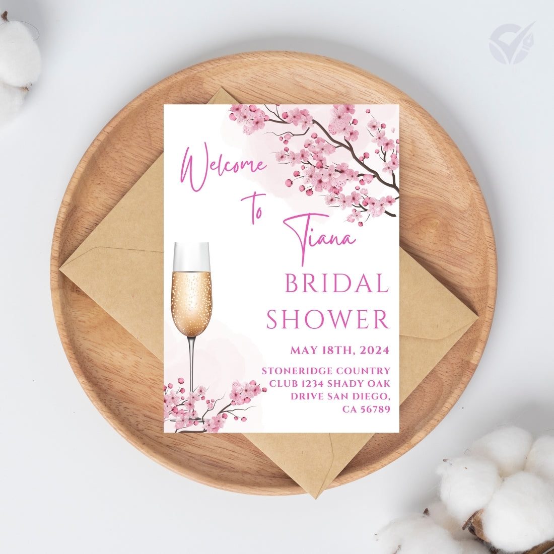 Autumn Themed Bridal Shower Invitations Editable Canva Template Digital Download