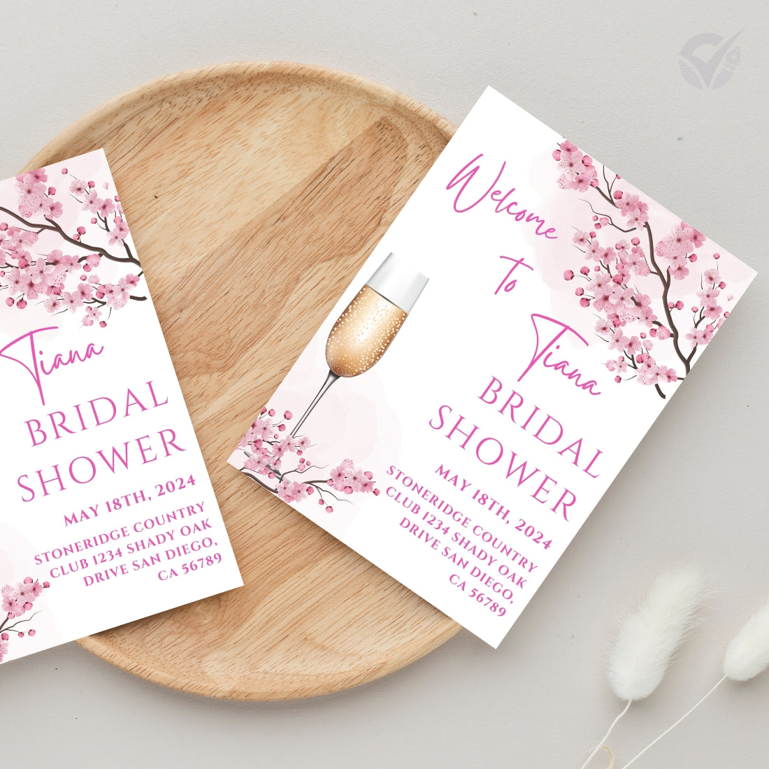 Autumn Themed Bridal Shower Invitations Editable Canva Template Digital Download