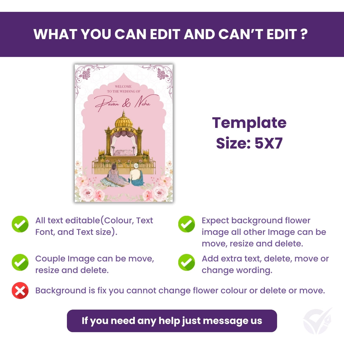 Digital Sikh Wedding Invitation Templates 8 Page Editable Canva Suite Punjabi Wedding Card Set