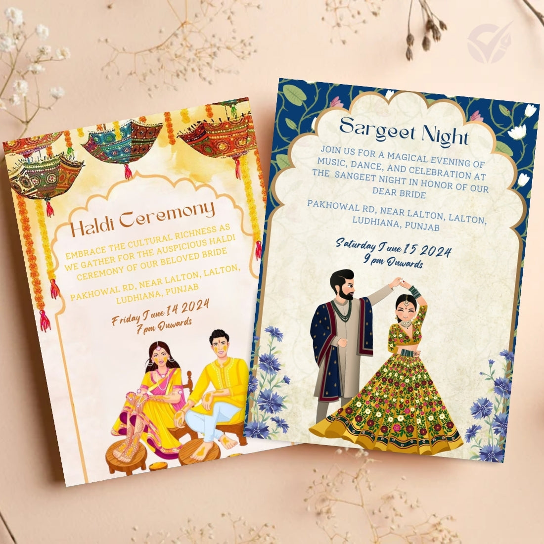 Indian Sikh Wedding Card Invites 8 Editable Canva Templates USA Format Digital Download for Sikh Wedding Invitations