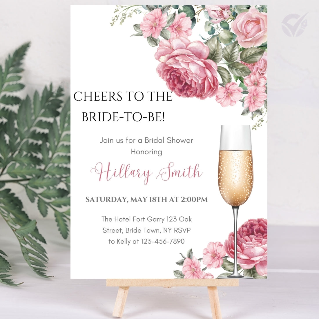 Printable Bridal Shower Invitations Editable Canva Template 5x7 Digital Download