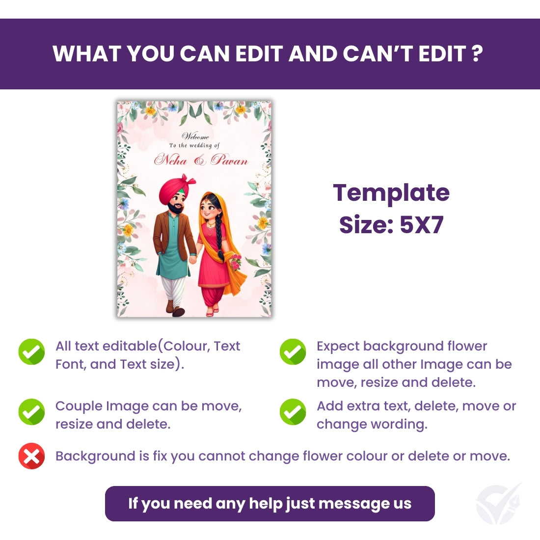 Sikh Wedding Invitation Editable 2 Page Indian Wedding Card Template Punjabi Wedding Invitation Instant Download & Customizable in Canva