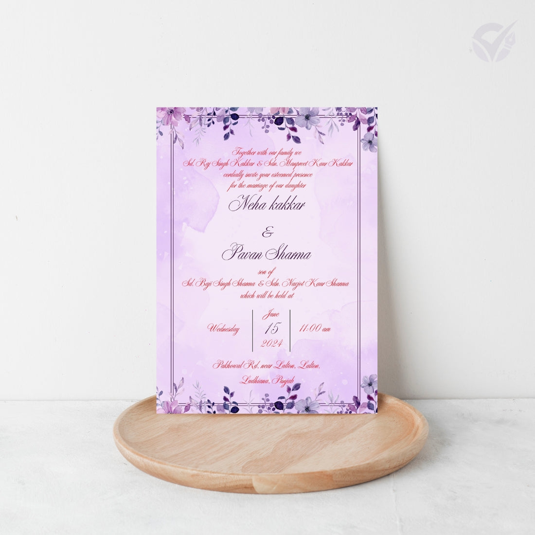 Sikh Marriage Invitation Wordings – Editable 2-Card Digital Template with Punjabi Couple Illustration Canva Wedding Invite Download