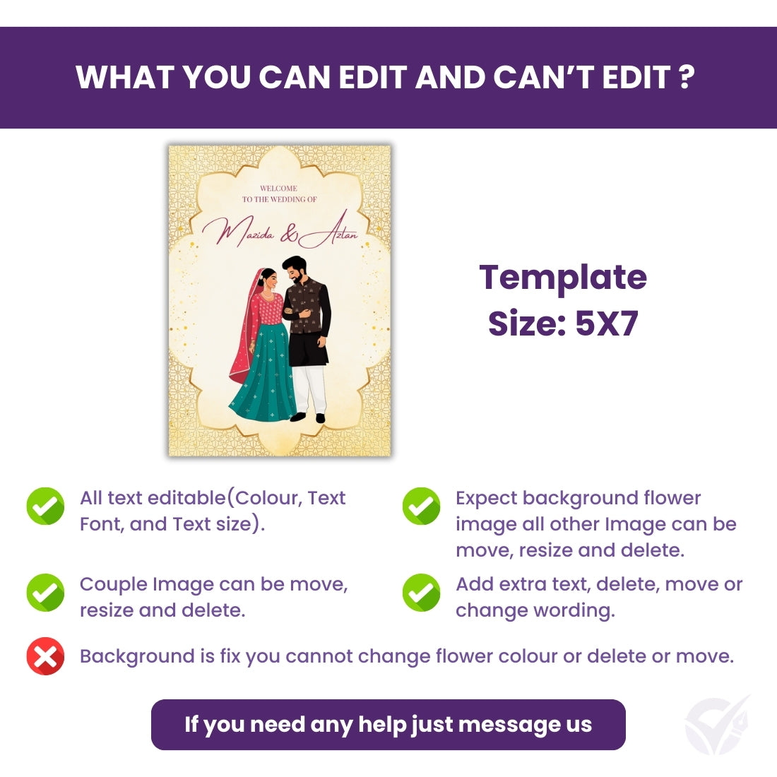 Islamic Wedding Invitation Templates 2 Page Editable Canva Design Digital Download