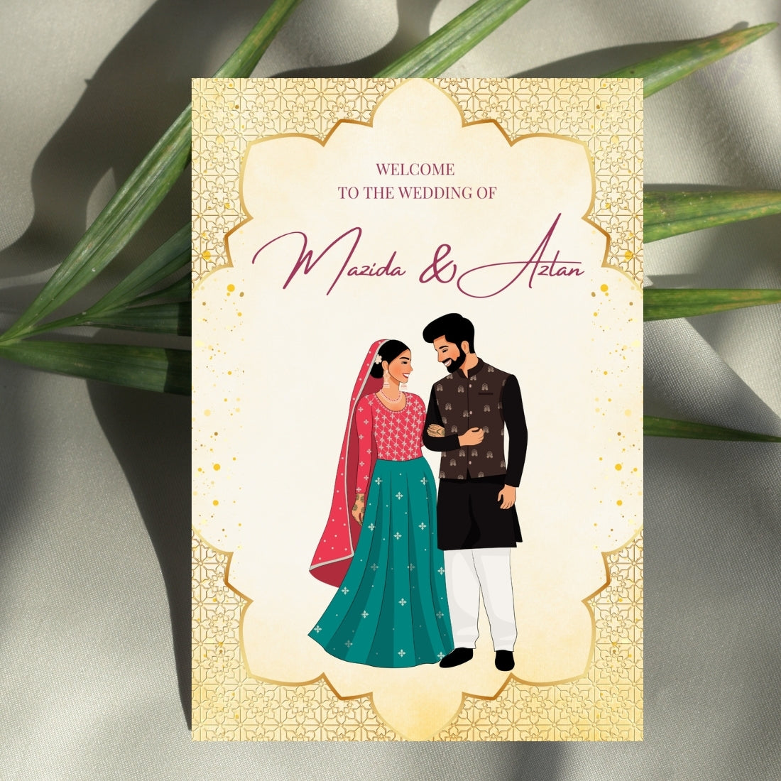 Islamic Wedding Invitation Templates 2 Page Editable Canva Design Digital Download