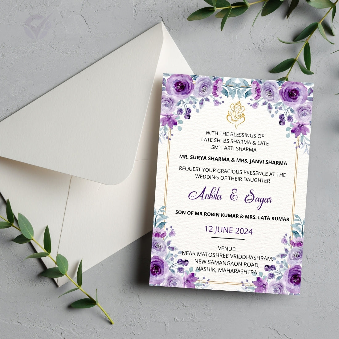 Marathi Invitation Card for Wedding 2 Page Editable Canva Template Digital Download Only