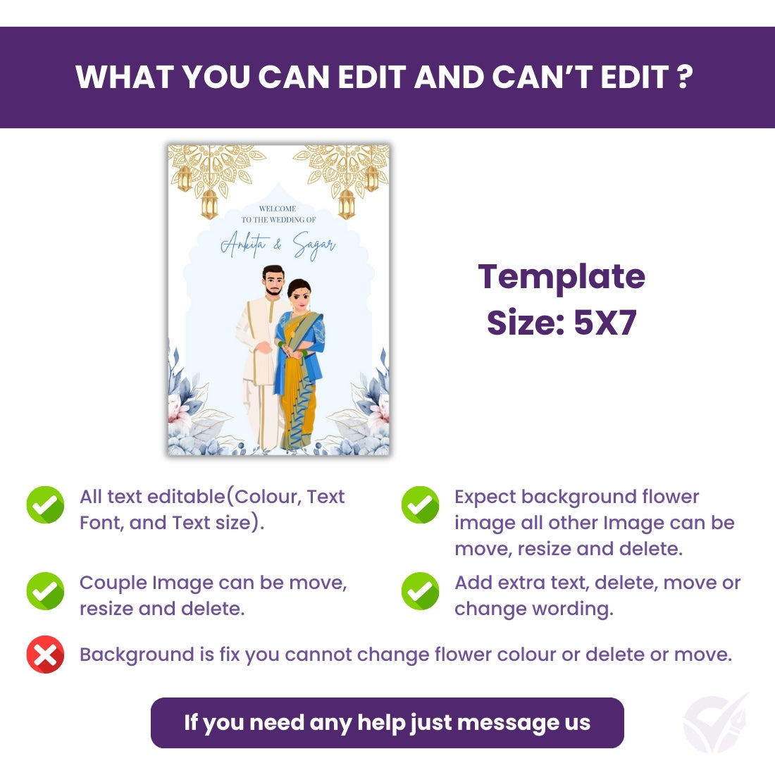 Wedding Invitation Card 2 Page Marathi Theme Editable Canva Template Digital Download