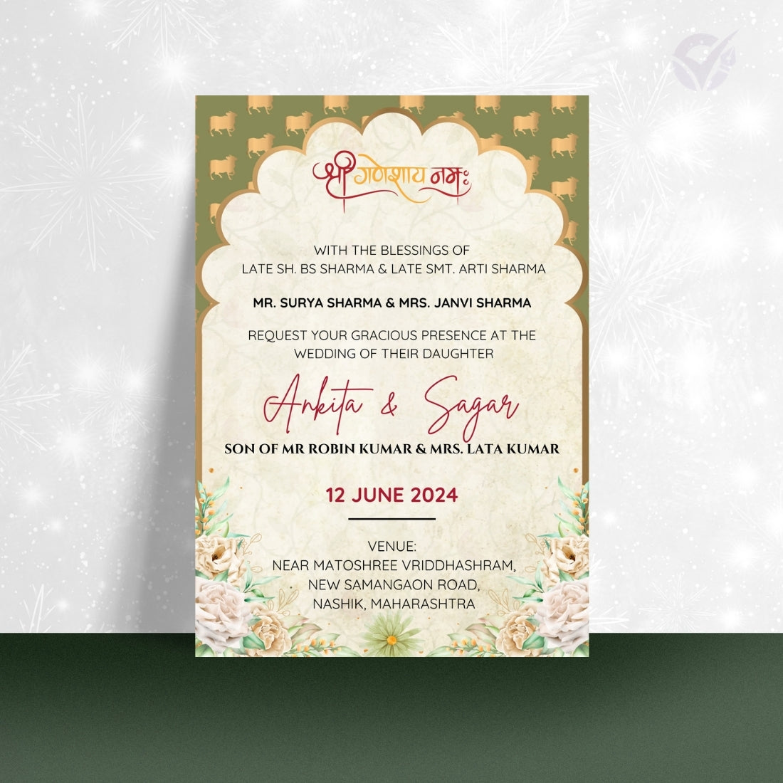 Marathi Wedding Invitation Wording 2 Page Digital Canva Template Editable Wedding Invite Instant Download