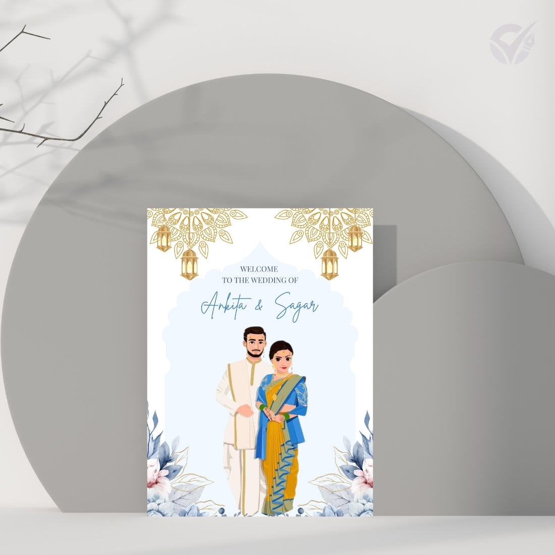 Wedding Invitation Card 2 Page Marathi Theme Editable Canva Template Digital Download