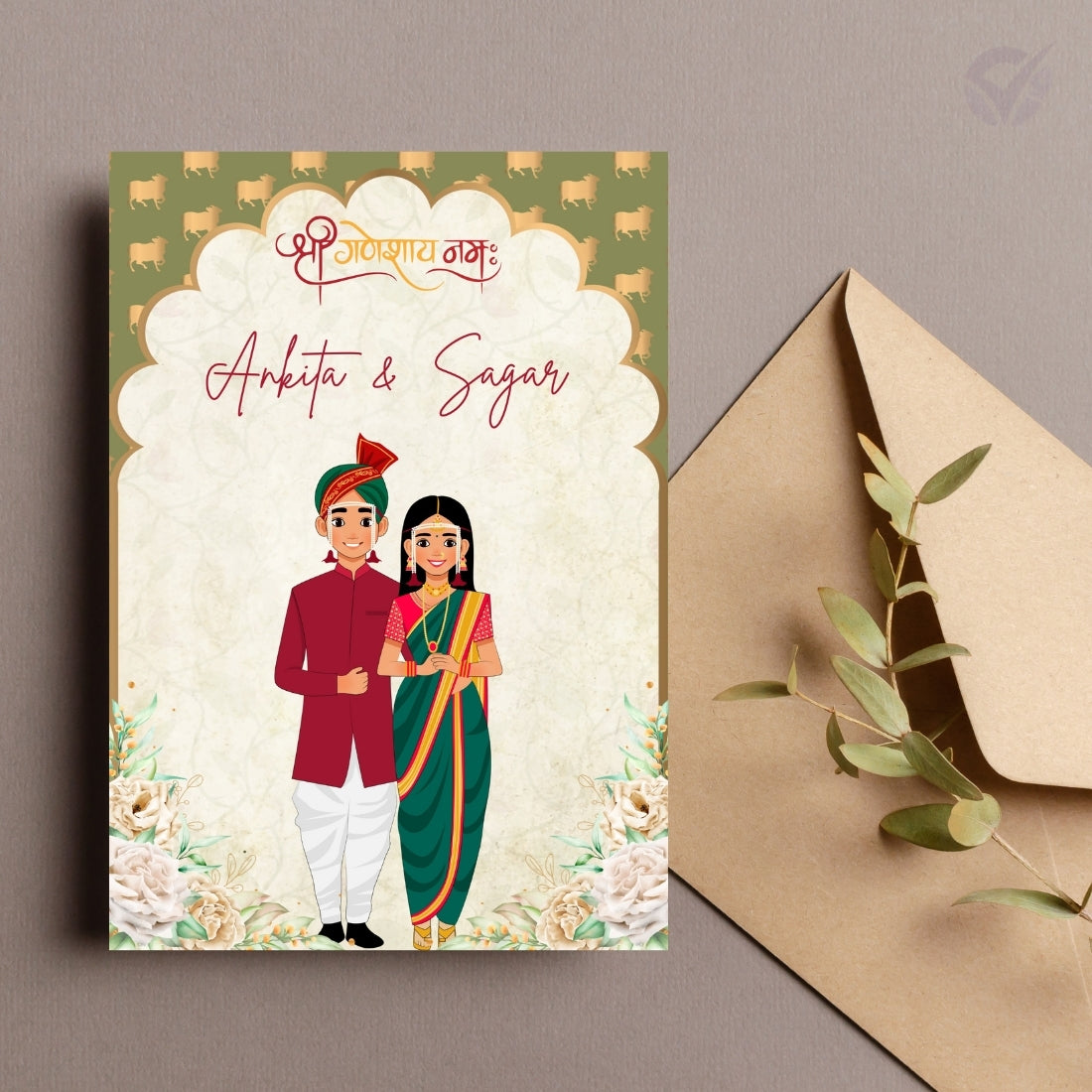 Marathi Wedding Invitation Wording 2 Page Digital Canva Template Editable Wedding Invite Instant Download