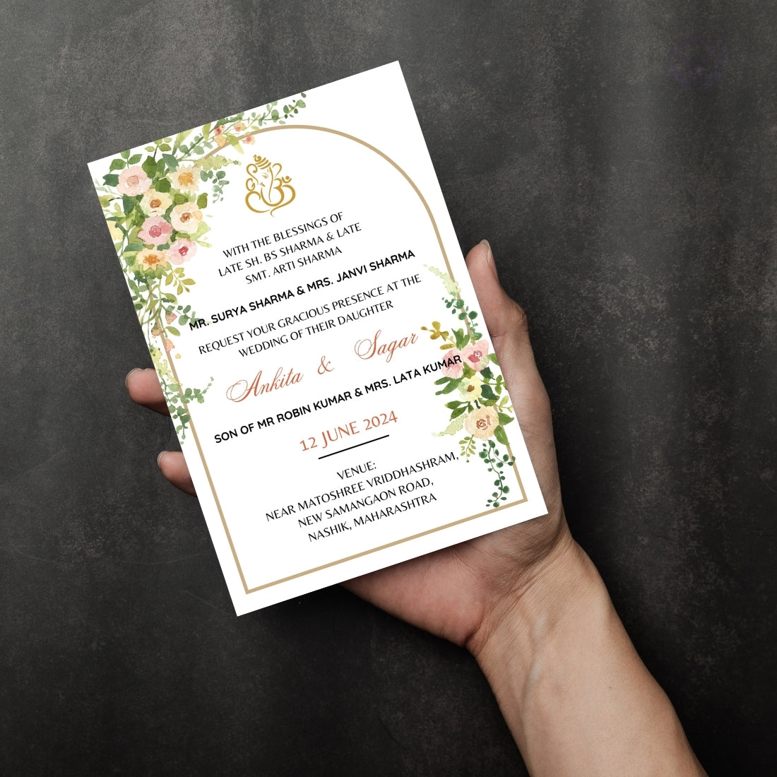 Marathi Wedding Invite Template 2 Page Editable Canva Design Digital Download