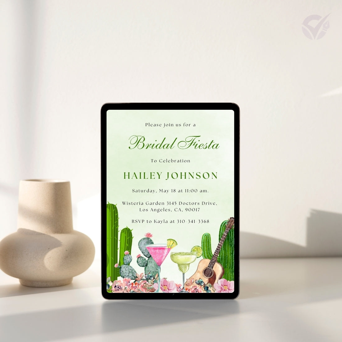 Mexican Themed Bridal Shower Invitations Editable Canva Template Digital Download