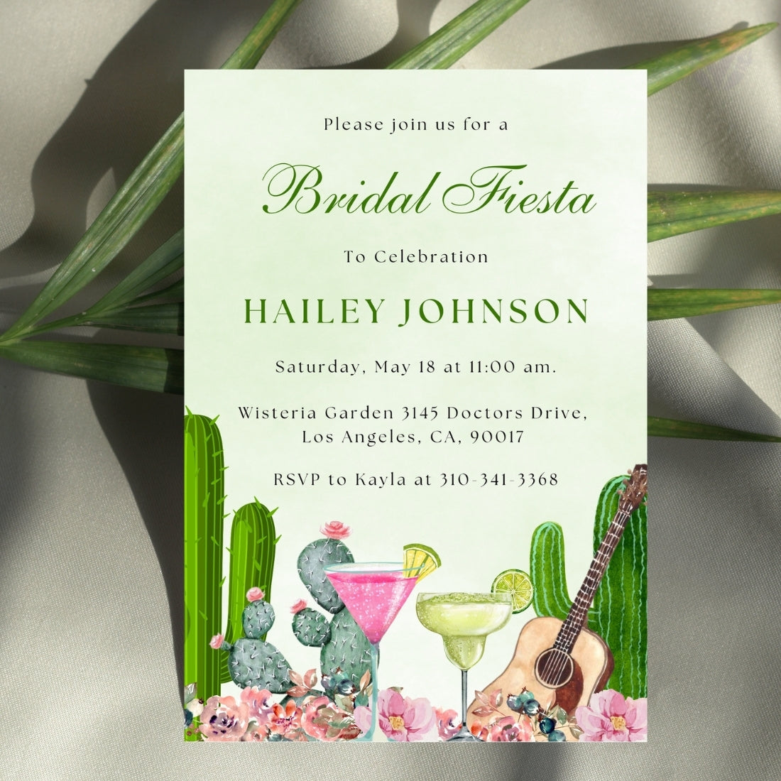 Mexican Themed Bridal Shower Invitations Editable Canva Template Digital Download