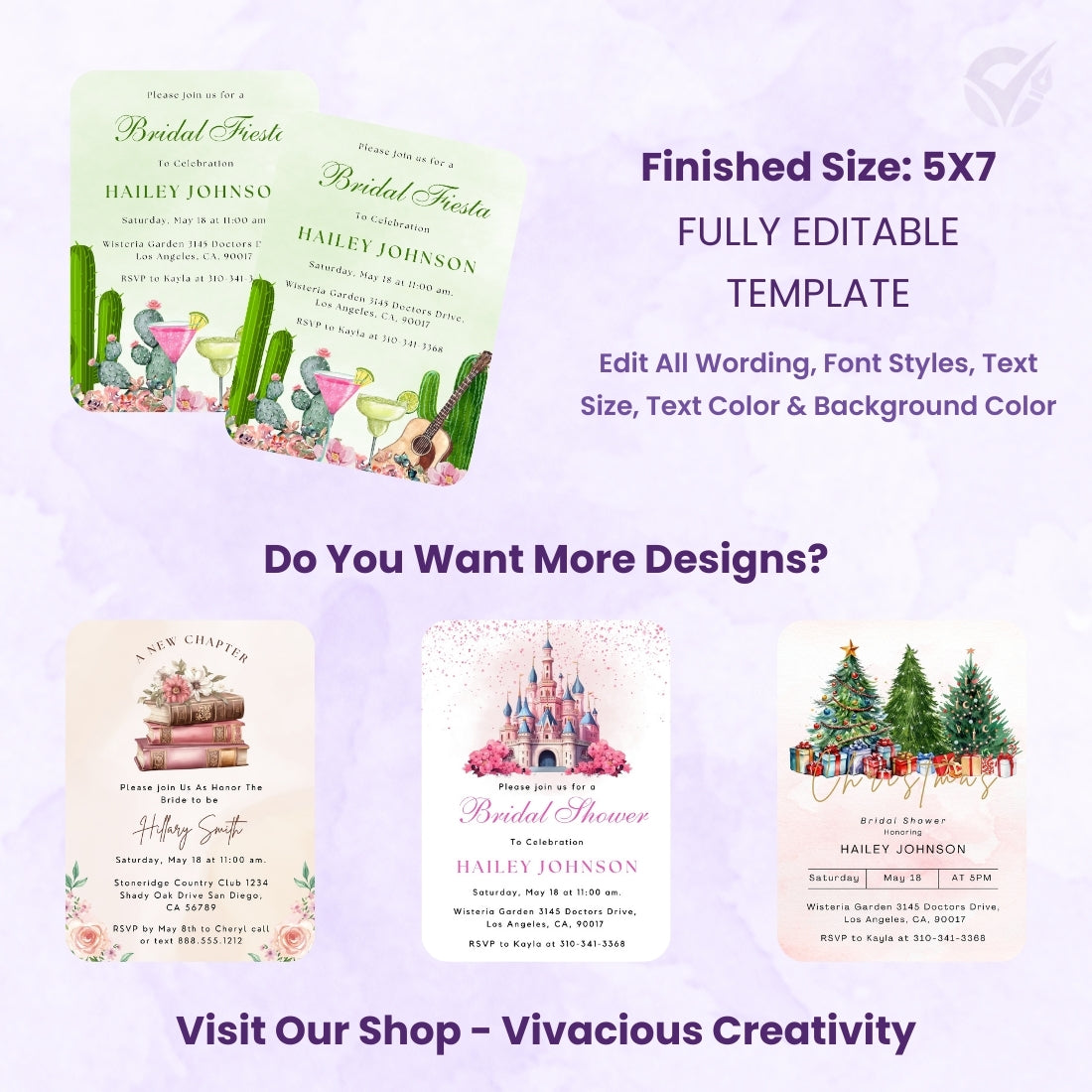 Mexican Themed Bridal Shower Invitations Editable Canva Template Digital Download