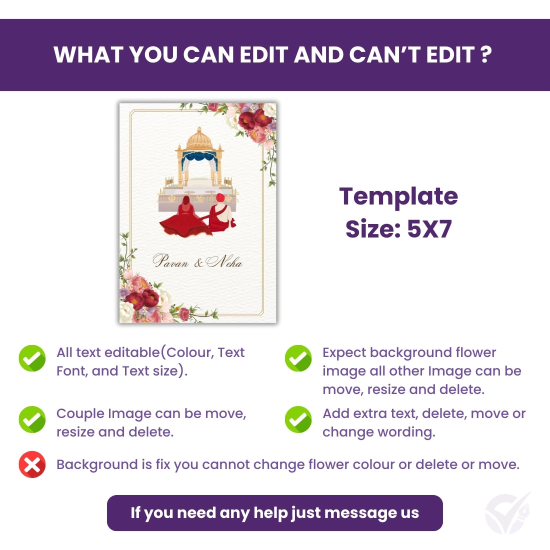 Sikh Wedding Invitations UK – 8 Card Digital Suite with Illustrated Designs (Editable in Canva)