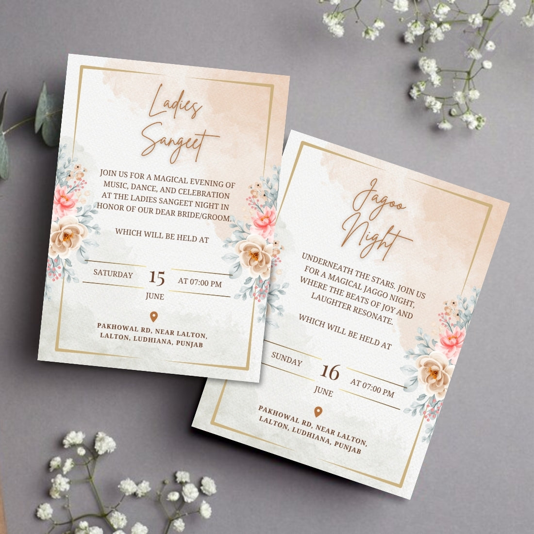 Indian Invitation Wording for Sikh Wedding Editable Canva Templates Traditional Sikh Wedding Text Suite Instant Digital Download