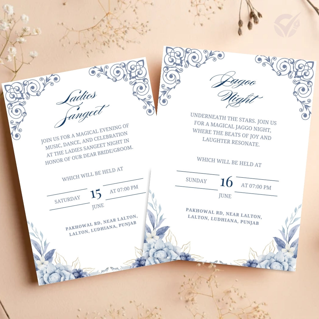 Sikh Wedding Invitations 8 Page Editable Canva Template Suite Punjabi Style Digital Download