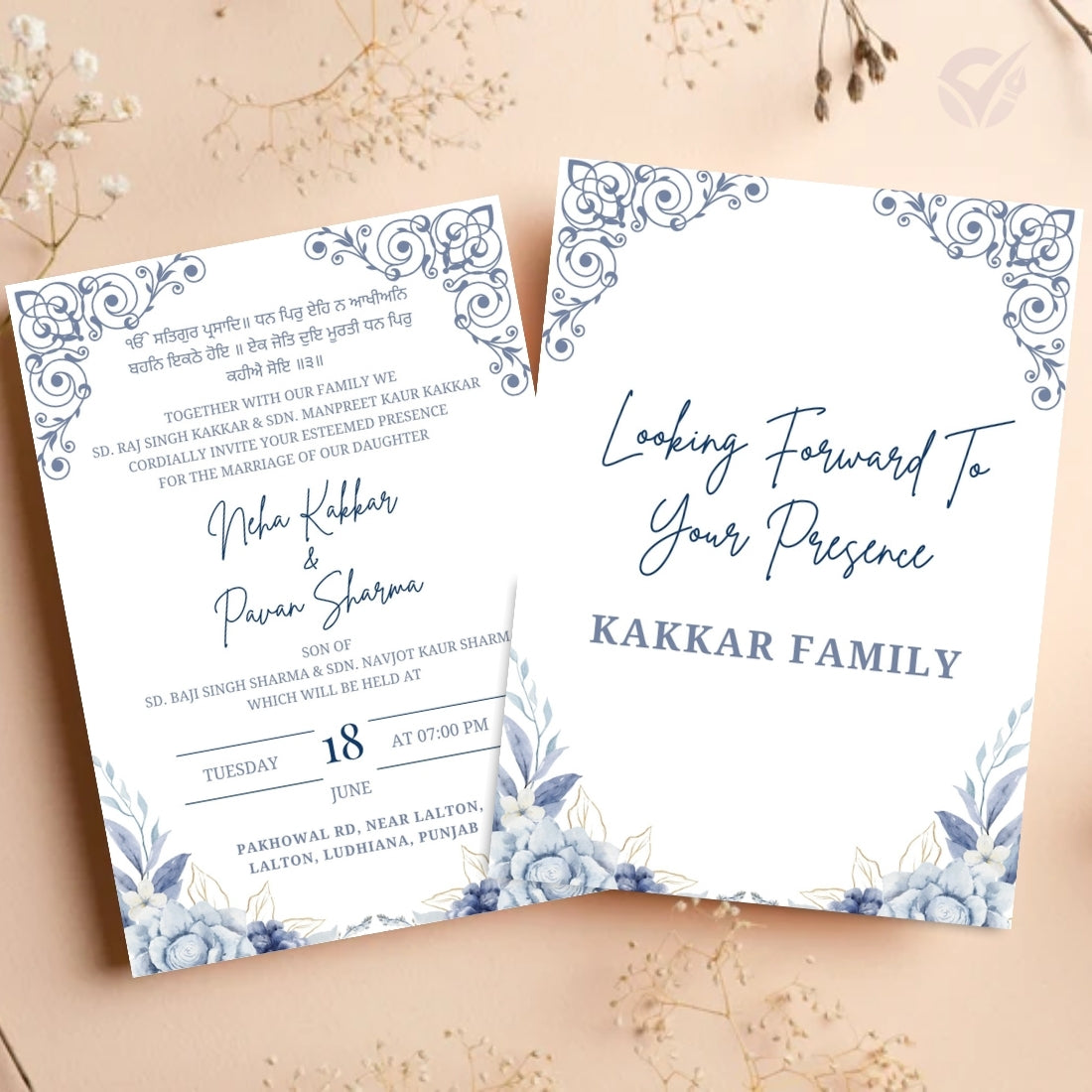 Sikh Wedding Invitations 8 Page Editable Canva Template Suite Punjabi Style Digital Download
