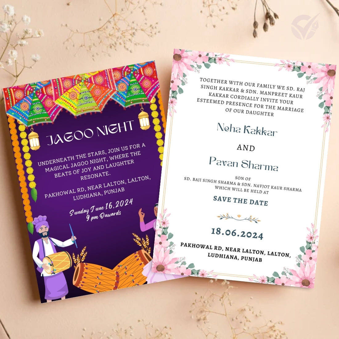 Indian Sikh Wedding Card Invites 8 Editable Canva Templates USA Format Digital Download for Sikh Wedding Invitations