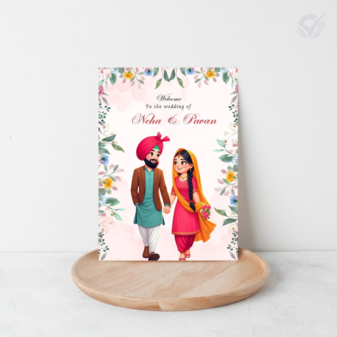 Sikh Wedding Invitation Editable 2 Page Indian Wedding Card Template Punjabi Wedding Invitation Instant Download & Customizable in Canva