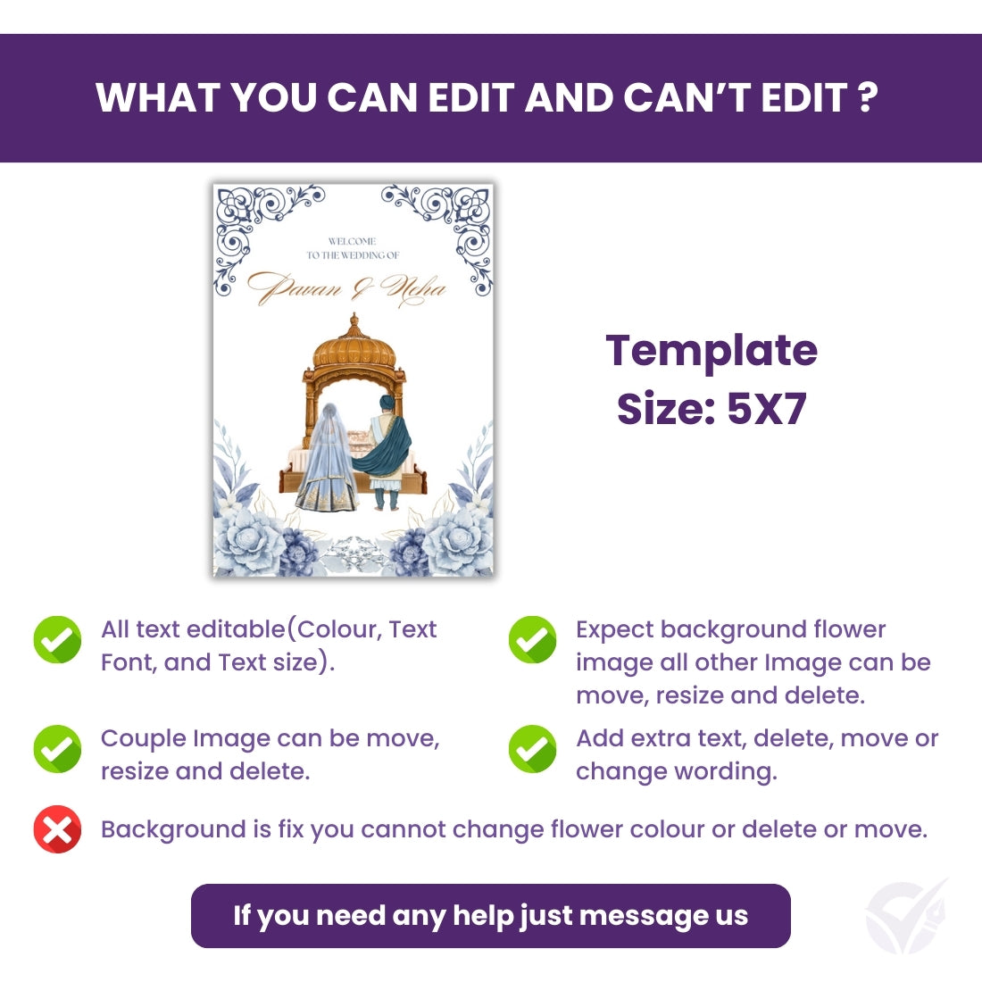Sikh Wedding Invitations 8 Page Editable Canva Template Suite Punjabi Style Digital Download