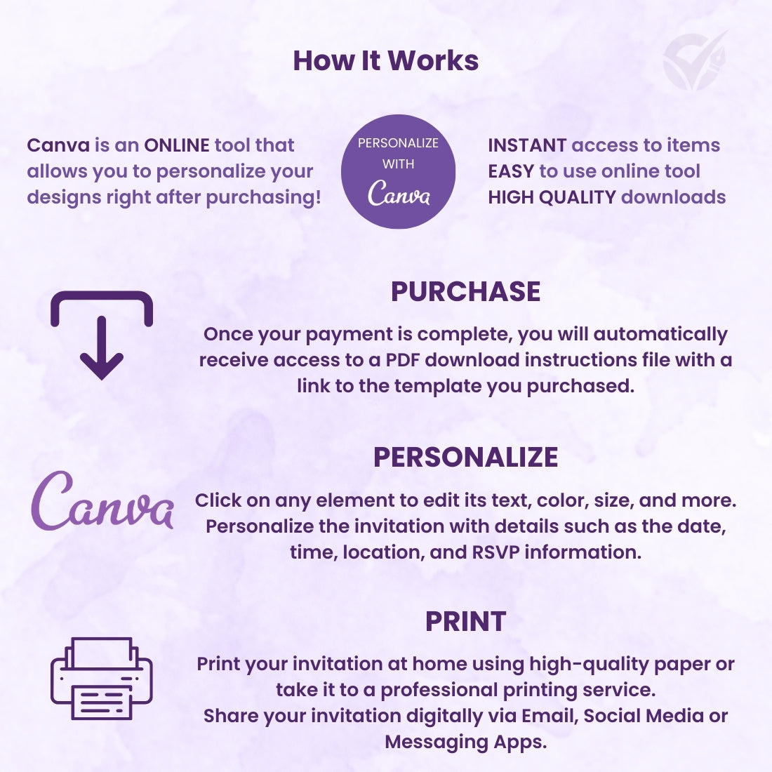 Muslim Wedding Invitation Cards 2 Page Editable Canva Template Digital Download