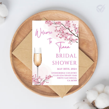 Autumn Themed Bridal Shower Invitations Editable Canva Template Digital Download