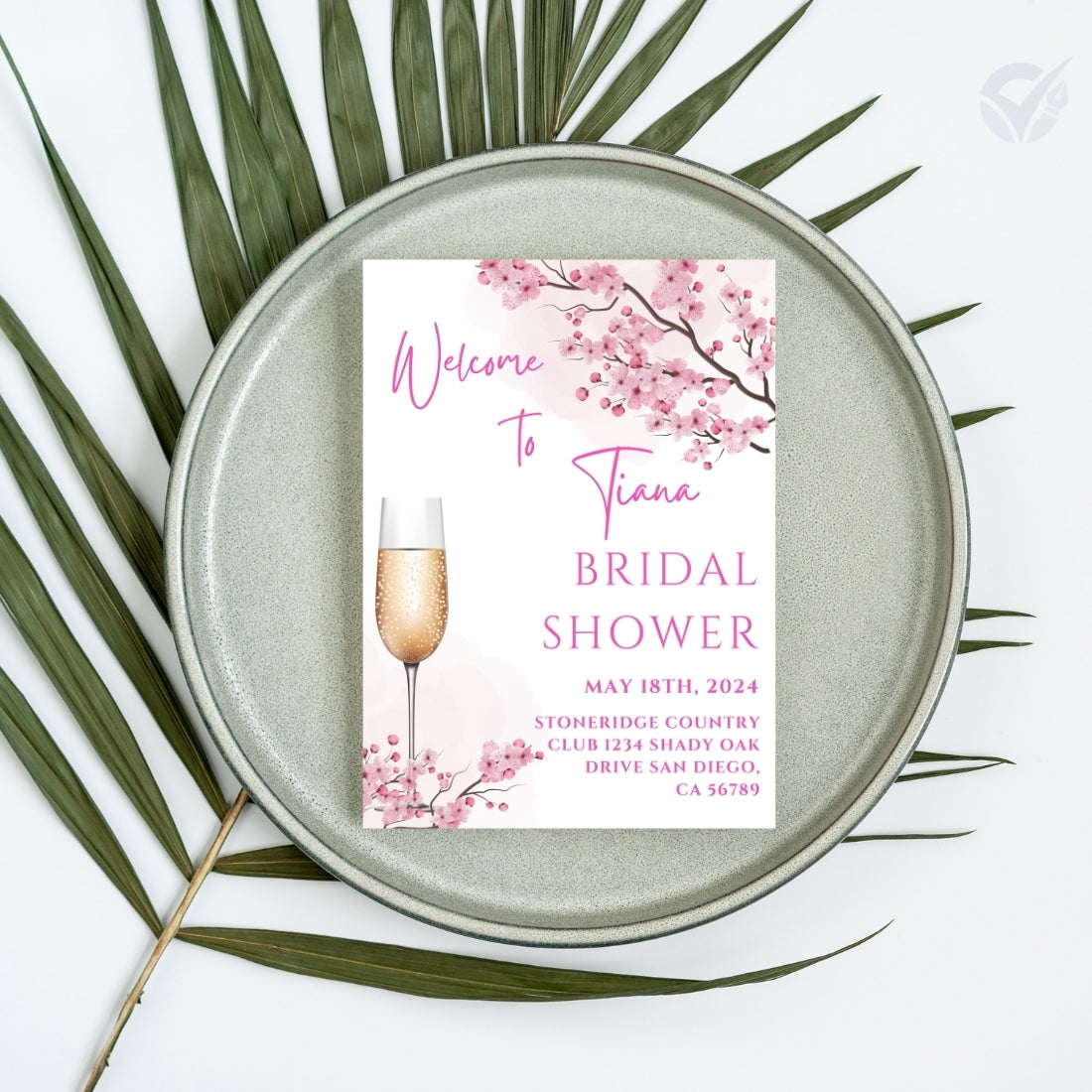 Autumn Themed Bridal Shower Invitations Editable Canva Template Digital Download