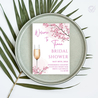 Autumn Themed Bridal Shower Invitations Editable Canva Template Digital Download