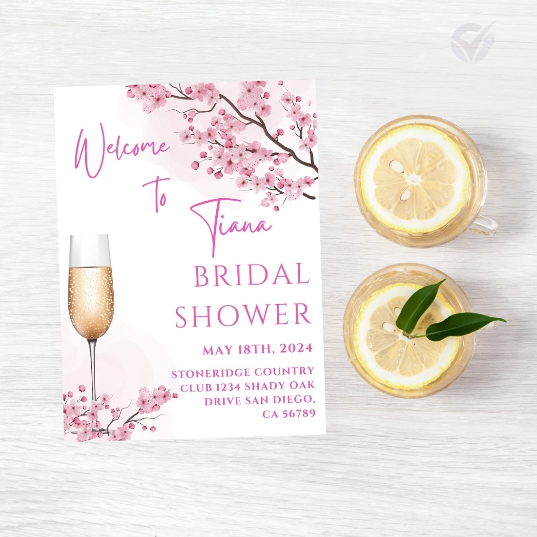 Autumn Themed Bridal Shower Invitations Editable Canva Template Digital Download
