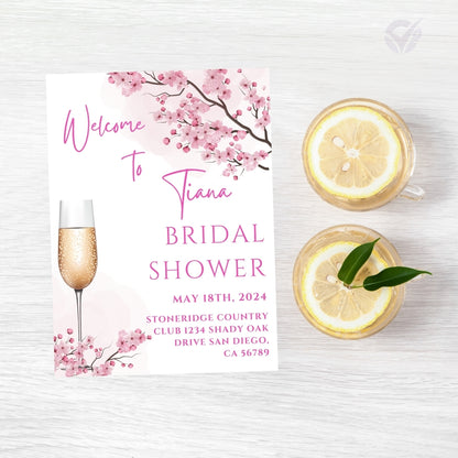 Autumn Themed Bridal Shower Invitations Editable Canva Template Digital Download
