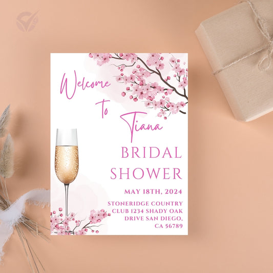 Autumn Themed Bridal Shower Invitations Editable Canva Template Digital Download
