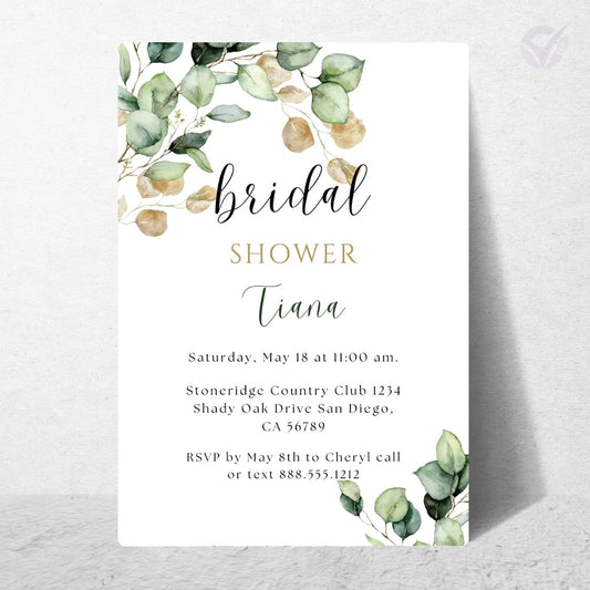 Bridal Shower Invitation Template Editable Canva Design Digital Download