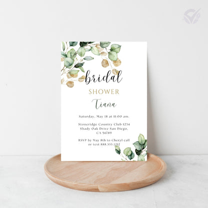 Bridal Shower Invitation Template Editable Canva Design Digital Download