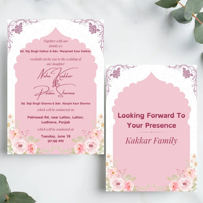 Digital Sikh Wedding Invitation Templates 8 Page Editable Canva Suite Punjabi Wedding Card Set