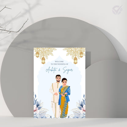 Wedding Invitation Card 2 Page Marathi Theme Editable Canva Template Digital Download