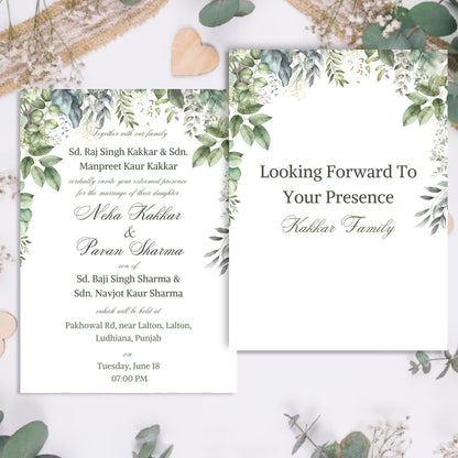 Illustrated Sikh Wedding Invitation Templates 8 Card Editable Canva Suite Digital Punjabi Wedding Invitation Set